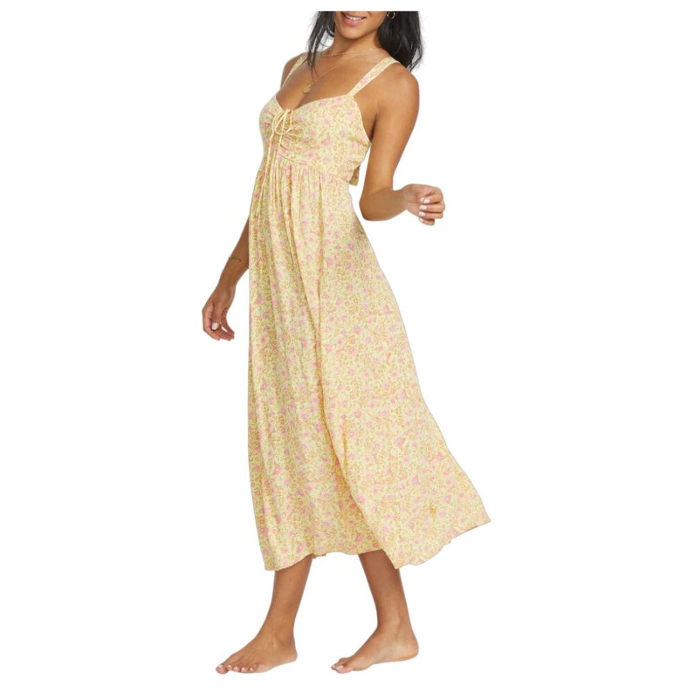Billabong Yellow Floral Midi Dress - Picture 2 of 4